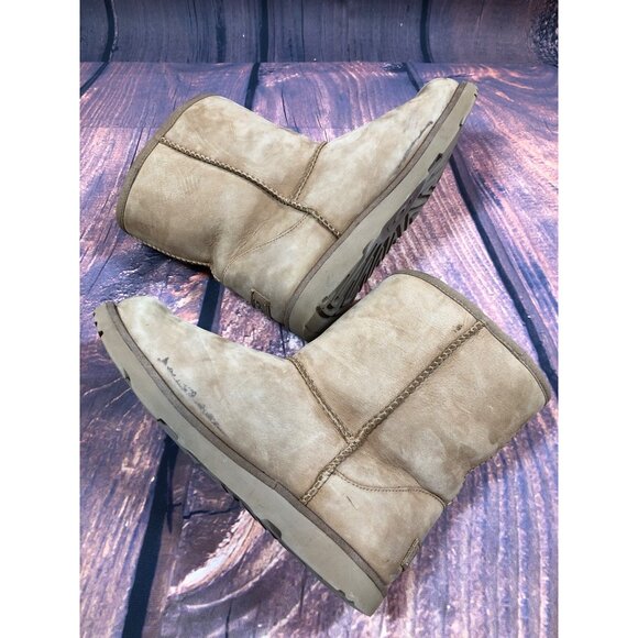 UGG Classic Short Chestnut Brown Boots 1019646K Big Kids Girls 6/38 (t7j) - Picture 6 of 10